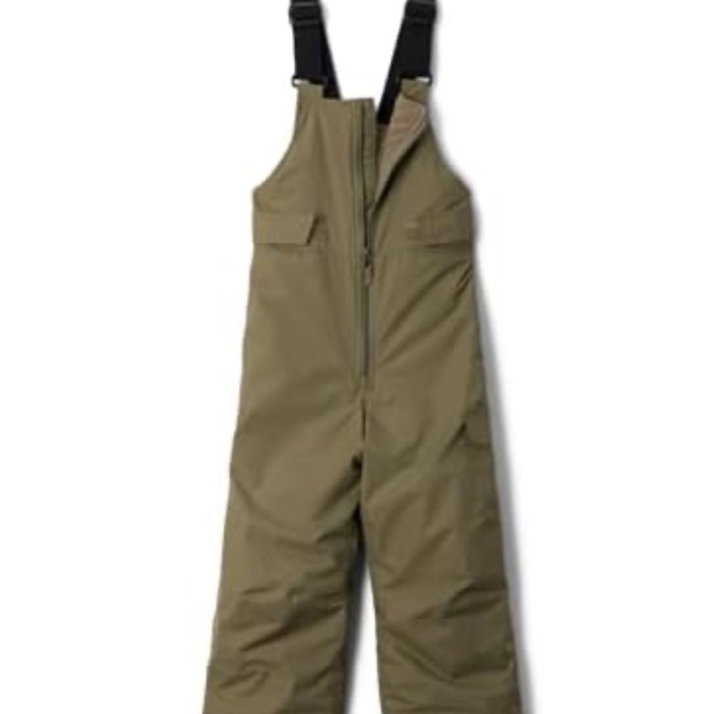 Columbia Olive Green Snow Overalls with Black Straps